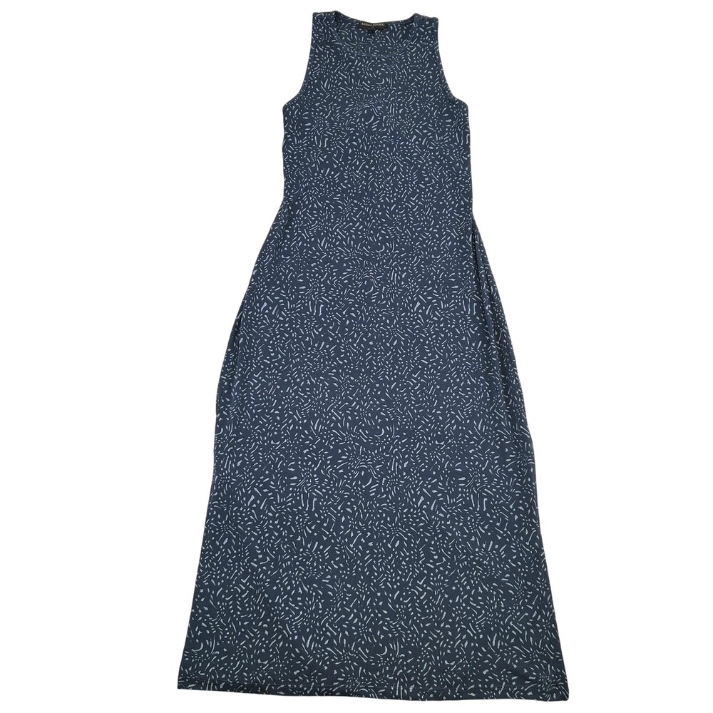 Banana Republic Dress Womens XS Blue Geometric Jersey Maxi Tank Stretch